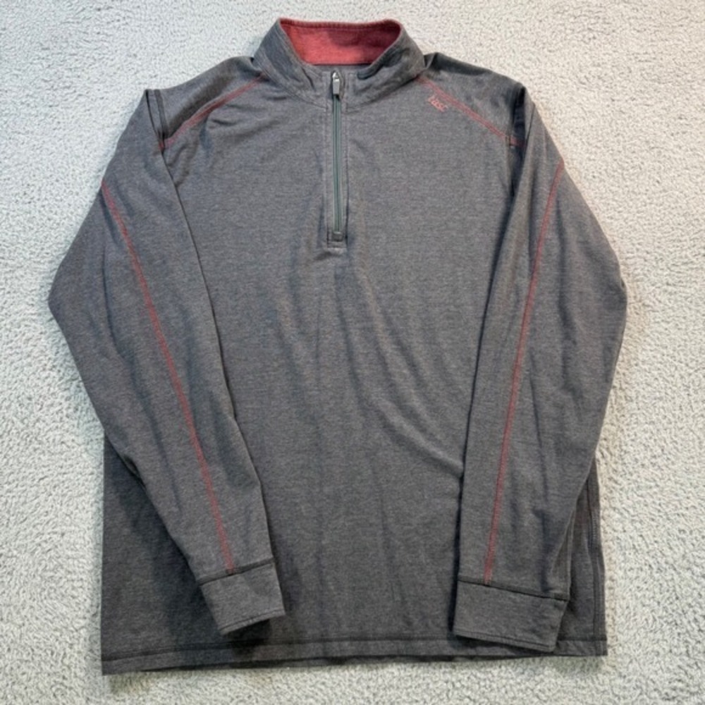 Tasc‎ Performance MOSOtech Mens Medium Charcoal Gray 1/4 Zip Bamboo Pullover